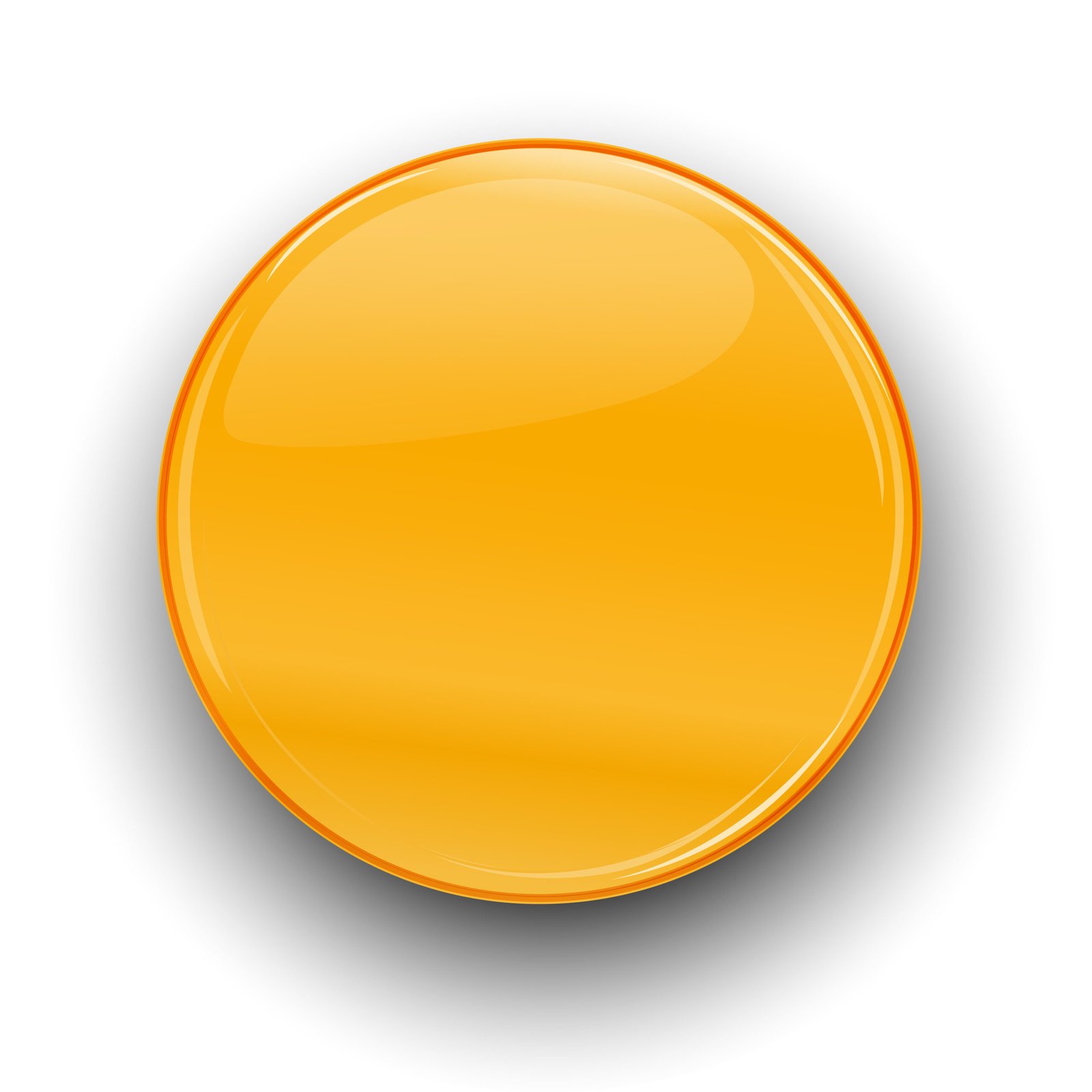 Bright orange button with a glossy finish